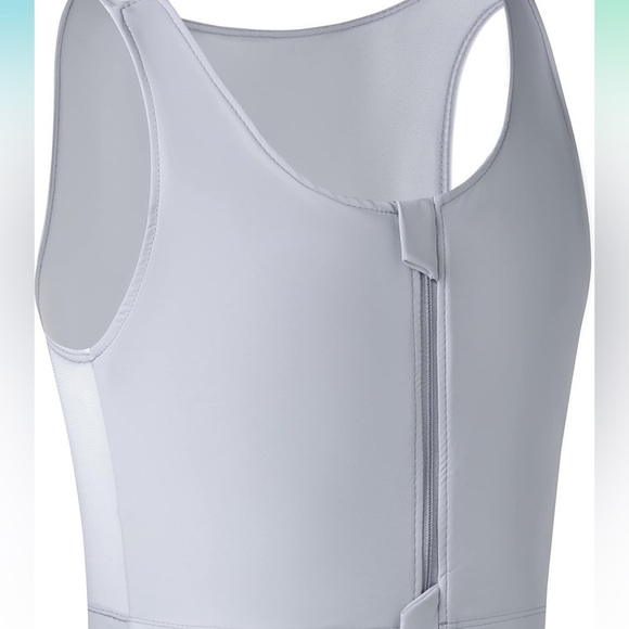 Chest Binder Transgender FTM Tomboy Zip Up Breast Binder Trans Binder Bra Tank - Picture 2 of 5